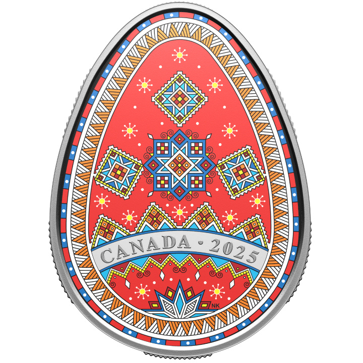 Kanada: Pysanka barevná stříbrná mince 2025 proof