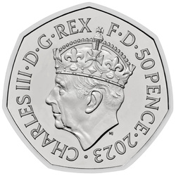 Încoronarea Majestății Sale Regele Charles al III-lea 50 pence Cupronichel 2023