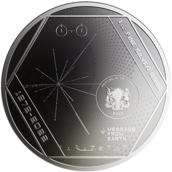 Csád: Pioneer Plaque 1 uncia ezüst 2022 Proof