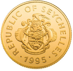 Seychelles Queen Mother Gold 100 Rupees 1995 Proof