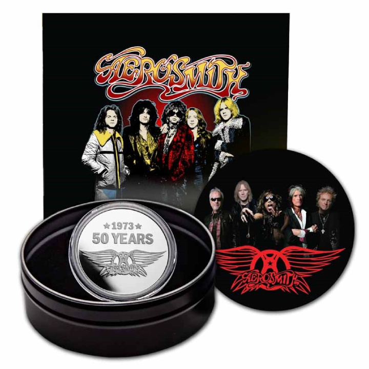 Niue: Aerosmith 50th Anniversary 1 oz Silver 2023 Proof Coin