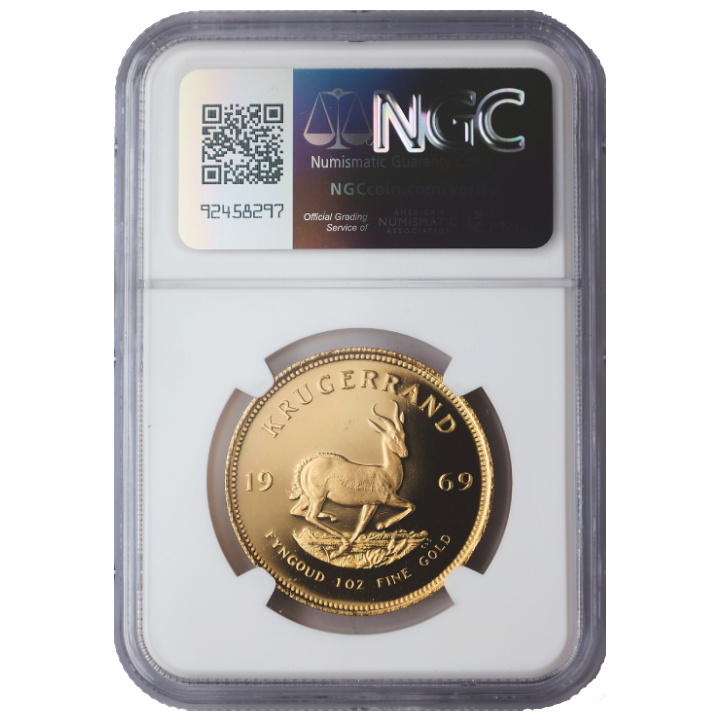 Krugerrand 1 uncja Złota 1969 Proof PF68 Ultra Cameo