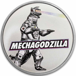 Niue: Godzilla vs Monsters - Mechagodzilla kolorowana 1 uncja Srebra 2024 Slab