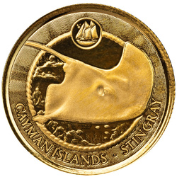 Îles Caïmans : Raie 1/10 once d'or 2024 Prooflike
