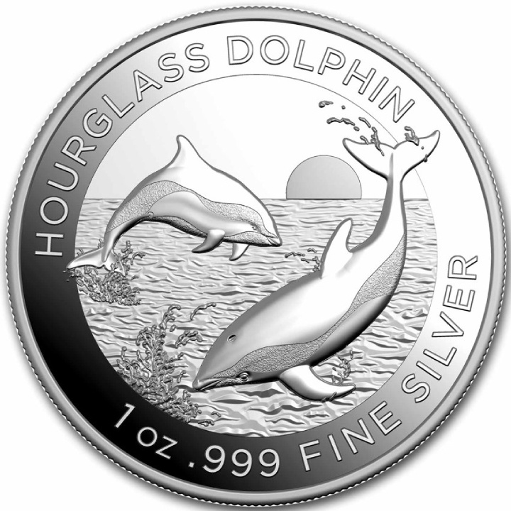 Hourglass Dolphin 1 once d'argent 2024 Proof High Relief
