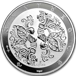 Tokelau: Zodiákus sorozat – Ikrek 1 uncia ezüst 2024