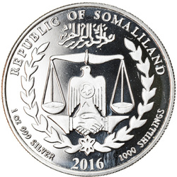 Somaliland: Year of the Monkey 1 oz Silber 2016