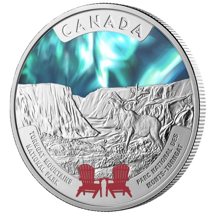 Canada’s National Parks - Parcul Național Munții Torngat colorată 1 oz Argint 2026 Proof