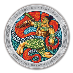 The Great Navigator Kupe: Set of 2 coloured coins 2 oz Silber 2019 