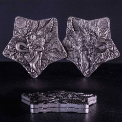 Lucifer 2 uncje Srebra 2023 Stackable High Relief Antiqued