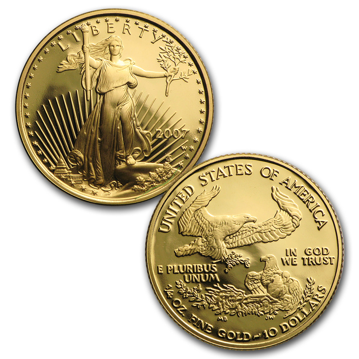 American Eagle Set of 4 coins Gold 2007 Proof