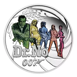 Tuvalu: Dr. NO színes 1/2 uncia ezüst 2021 Proof