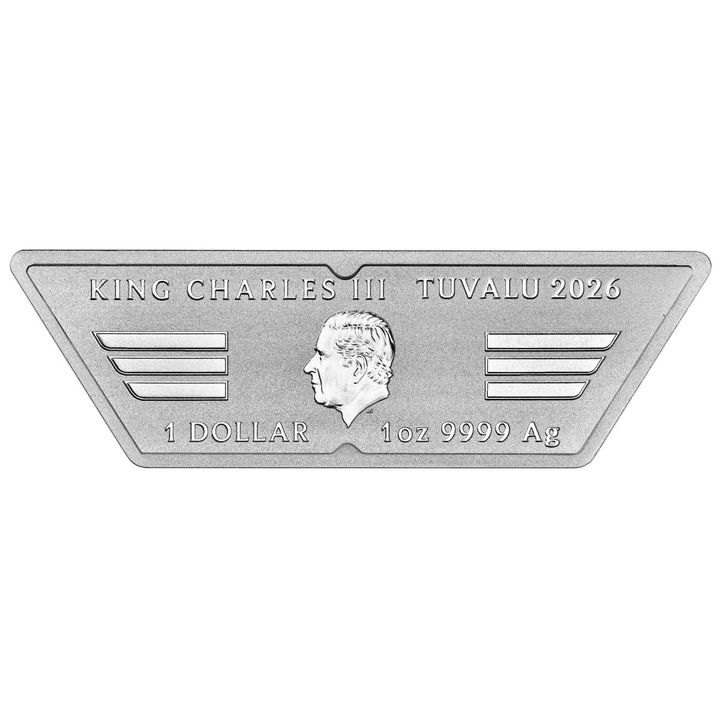 Top Gun 40 éve színezett formázott érme 1 oz ezüst 2026