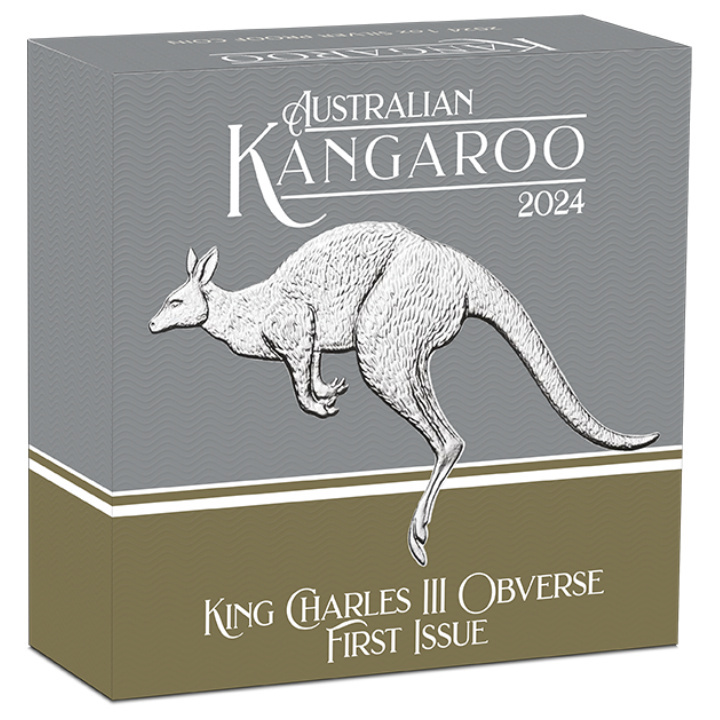 Australian Kangaroo 1 oz Silver 2024 Proof (King Charles III Observe First Issue)