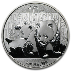 Chińska Panda 1 uncja Srebra 2010