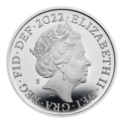 Lote de 10 monedas de Su Majestad la Reina Isabel de Platino 2022 Proof
