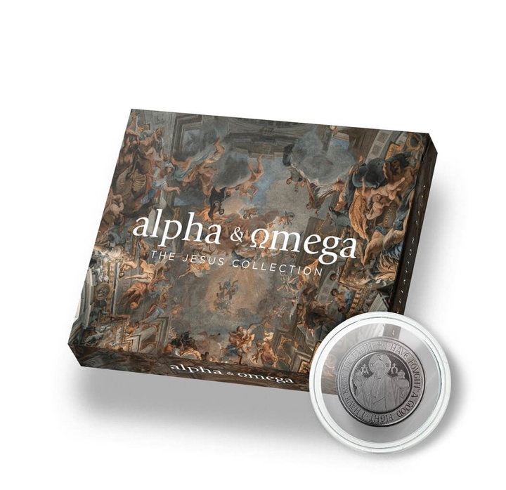 Samoa: Alfa y Omega 1/2 oz Plata 2021 Prueba Rodio Negro