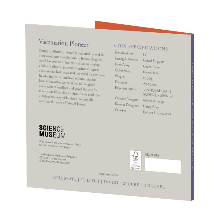 Edward Jenner 2 libry měď-nikl 2023