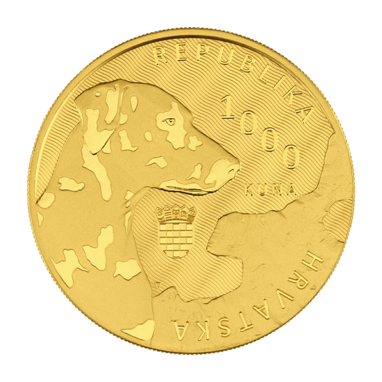 Croatia: Dalmatian Dog 1 oz Gold 2021