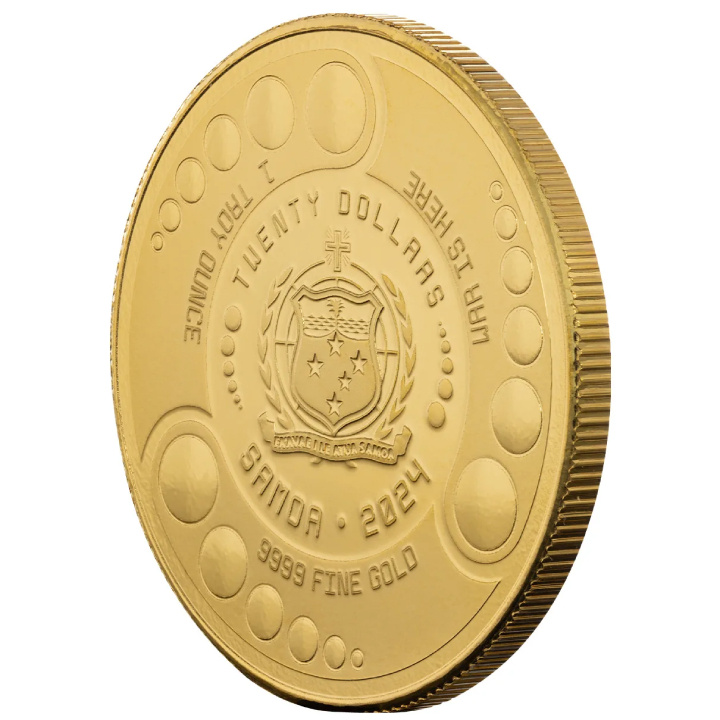 Samoa: Alien kolorowany 1 uncja Złota 2024 Proof