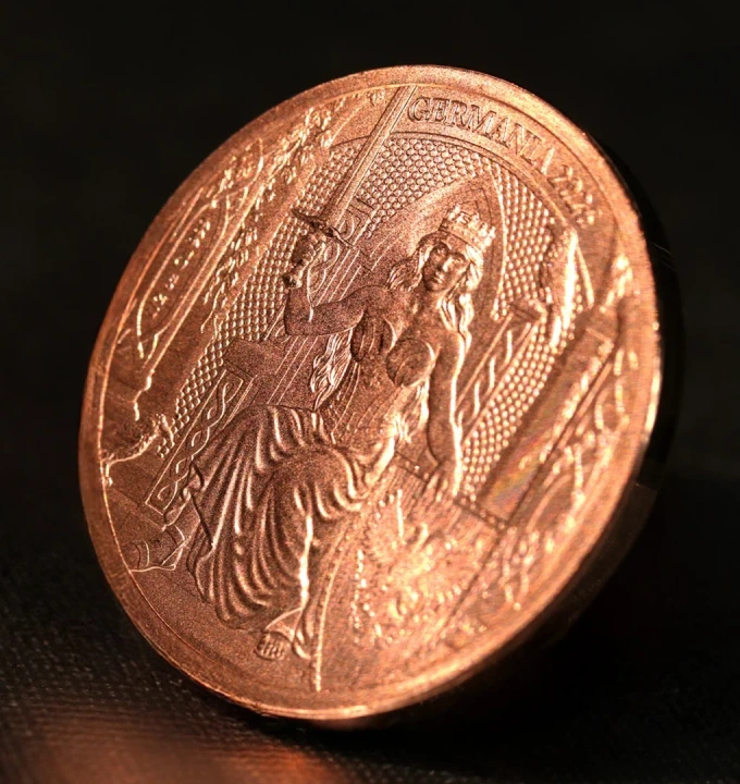 Měděná mince Germania Mint: Germania 1/2 unce mědi 2026