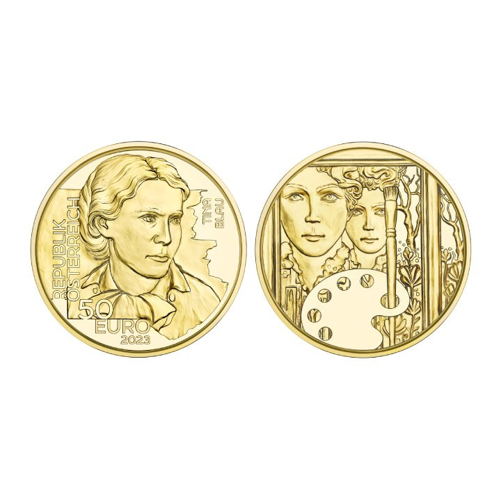 Tina Blau – festő 1/4 uncia arany 2023 Proof