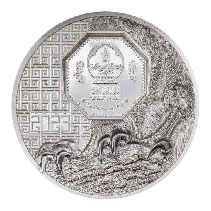 Mongolia: Mongolian Falcon 3 oz Silber 2023 Proof Ultra High Relief Coin