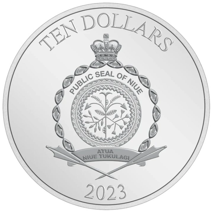 Niue: Disney - Bambi and Faline 80° anniversario del film colorato 1 oncia d'argento 2022 Proof