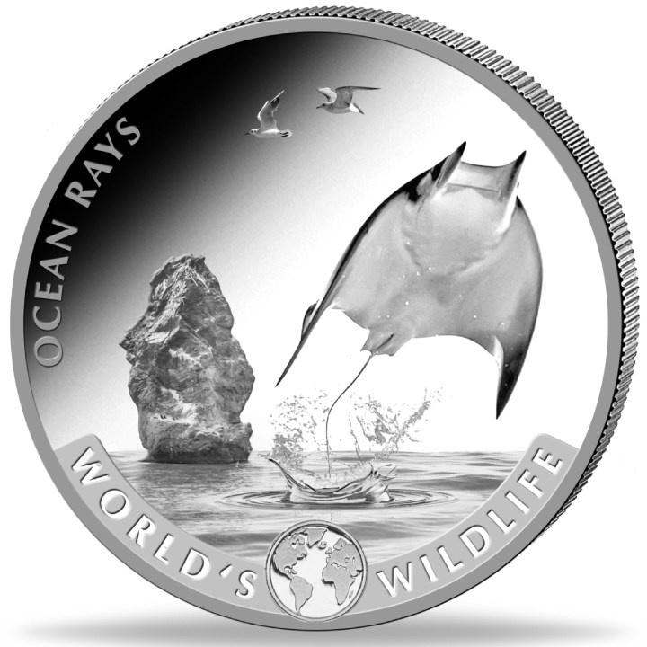 Congo: World‘s Wildlife - Ocean Rays 1 oz Silber 2023