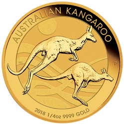 Canguro australiano 1/4 oncia d'oro 2018