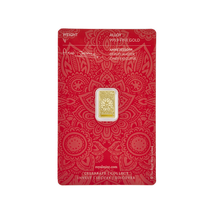 The Royal Mint Lakshmi 1 g arany sztabka