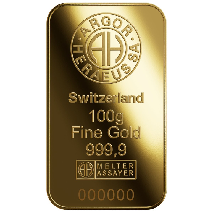 Sztabka Złota Argor-Heraeus 100g