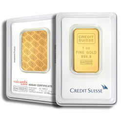 Sztabka Credit Suisse 1 uncja Złota LBMA GD Refiner