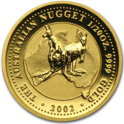 Australian Nugget (Samorodek) - Kangur 1/20 uncji Złota 2002
