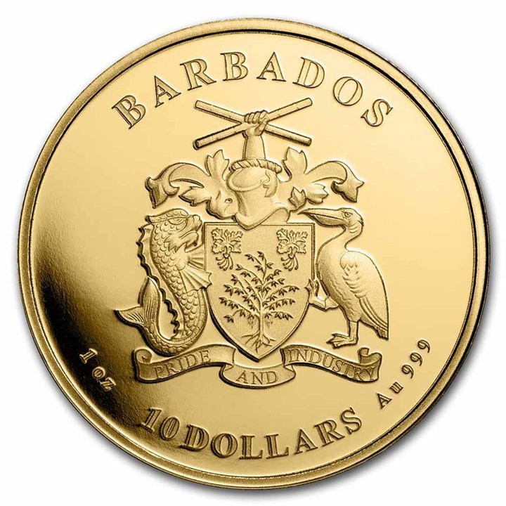 Barbados: Polpo 1 oncia d'oro 2022