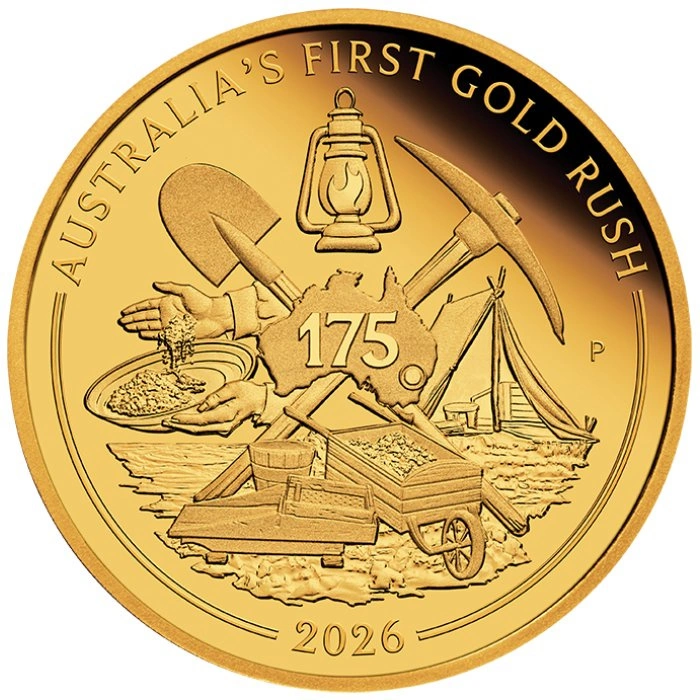 レッドリーチュエオーバーオールゴールドラッシュgold rush サイズS Gold Coin Perth Mint: Australia's First Gold Rush 175th