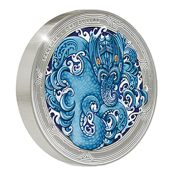 New Zealand: Water Taniwha coloured 1 oz Silver 2025 Proof Coin