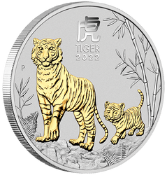 Lunar III: Year of the Tiger - Three-coin set 3x1 oz Silver 2022