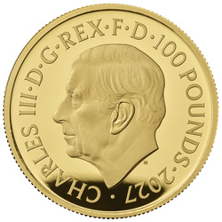 Monedă de aur The Royal Mint: Lunar - Anul Oii 1 uncie de aur 2027 Proof