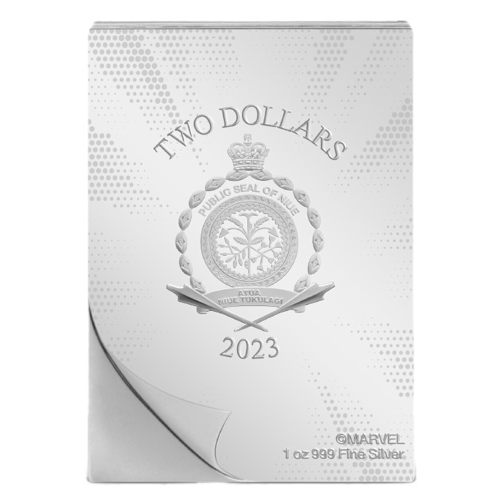 Niue: Marvel Comix - The Incredible Hulk kolorowany 1 uncja Srebra 2023 Proof