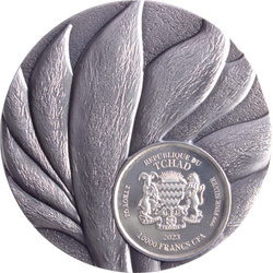 Czad: Nine-Tailed Fox 2 uncje Srebra 2023 Antique Coin