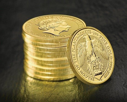 Bestias de la Reina: Halcón Plantagenet 1 oz Oro 2019