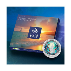 Antigua y Barbuda: Rum Runner and Kraken coloreada 1 onza de plata 2024 Proof