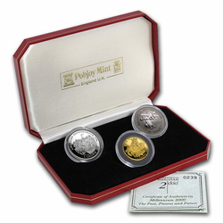 Isla de Man: 2000 Millennium Colección de 3 Monedas