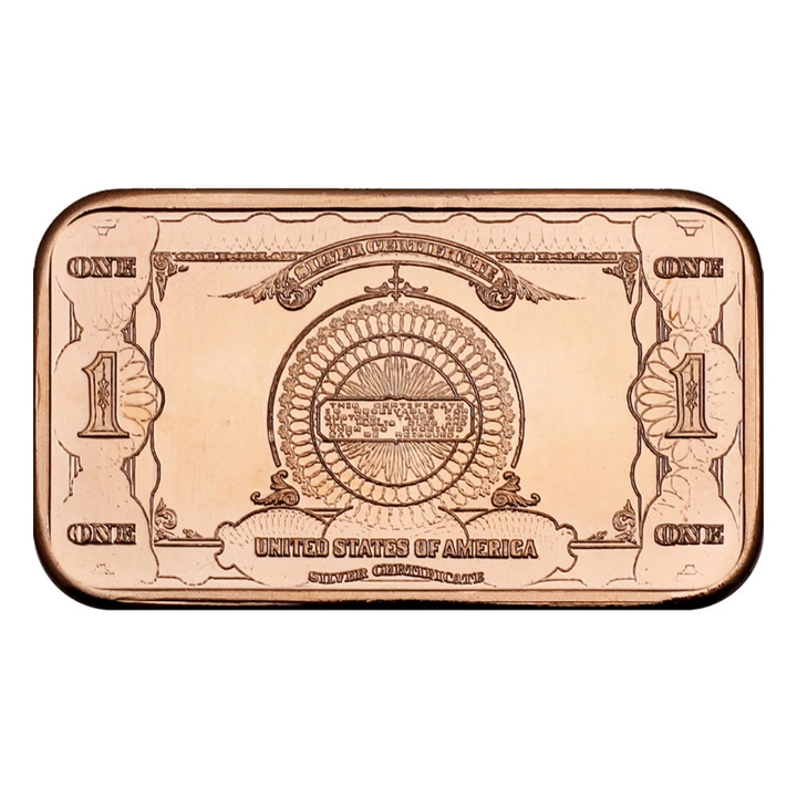 Lingot de cuivre Trump 45 Banknote 1 oz