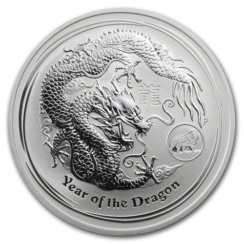 Lunar II: Año del Dragón 1 oz Plata (León Privado)