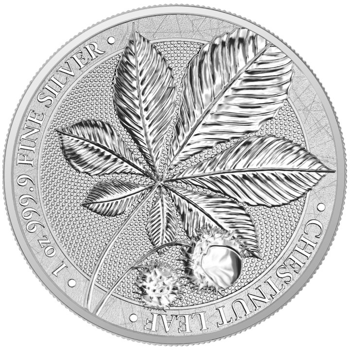 Hoja de Castaño 1 oz Plata 2021 (sin certificado)