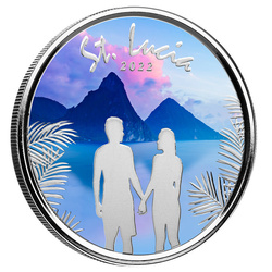 St. Lucia Couple coloured 1 oz Silver 2022 Proof Coin