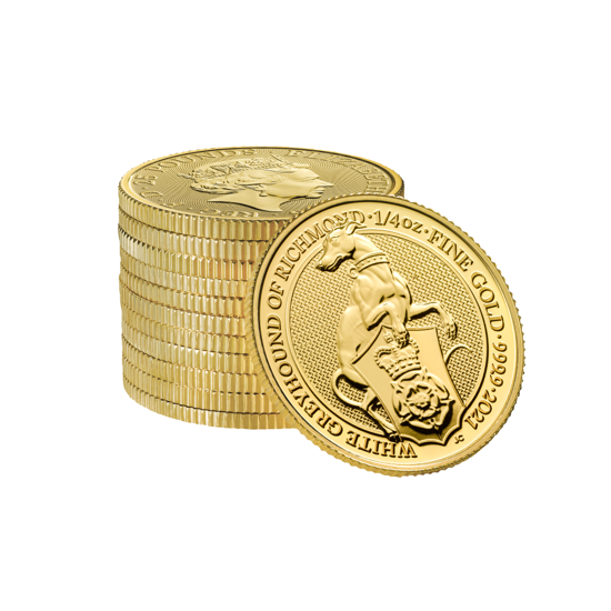 Bestias de la Reina: Carta Blanca de Richmond 1/4 oz Oro 2021