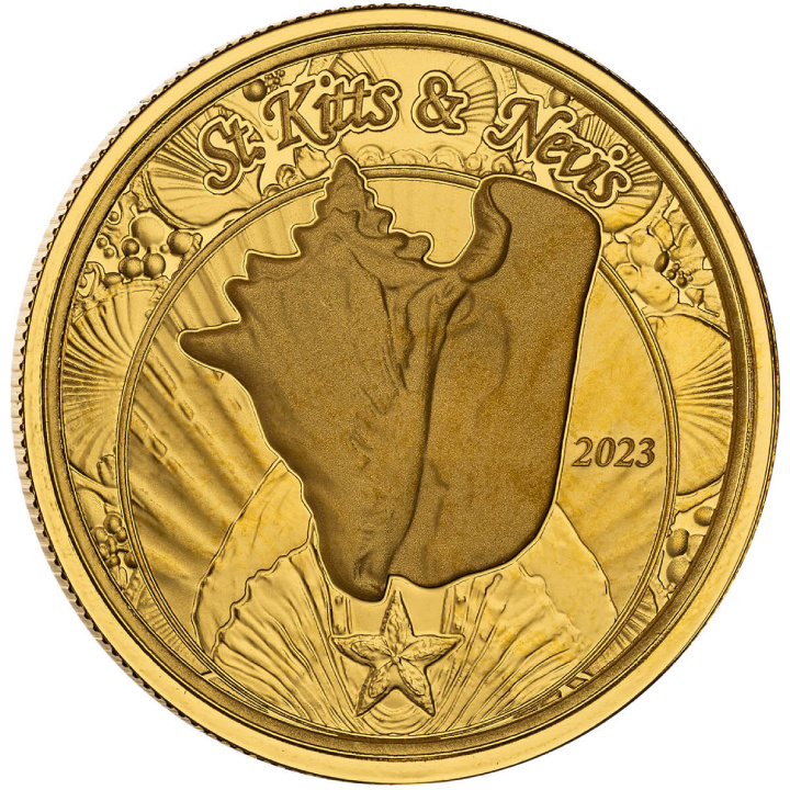 St. Kitts & Nevis: Conch Shell 1 oz Gold 2023 Proof